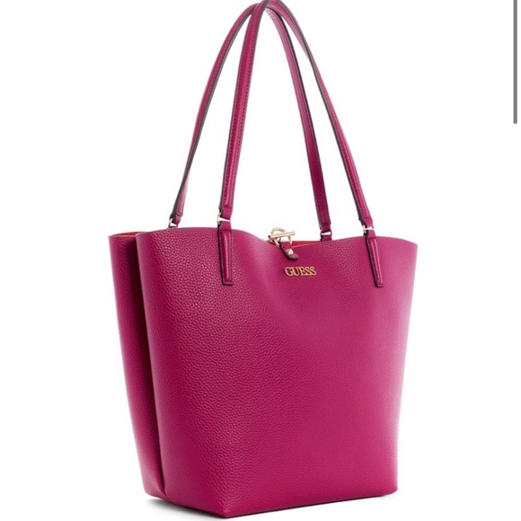 New GUESS Fuchsia Tote - Picture 3 of 5